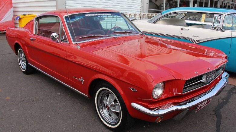 1965 Ford Mustang Fastback parked in parking lot