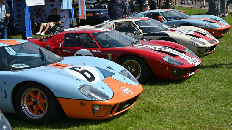 Four Ford GT 40s