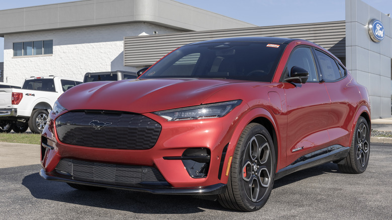 2023 Ford Mustang Mach-E parked dealership