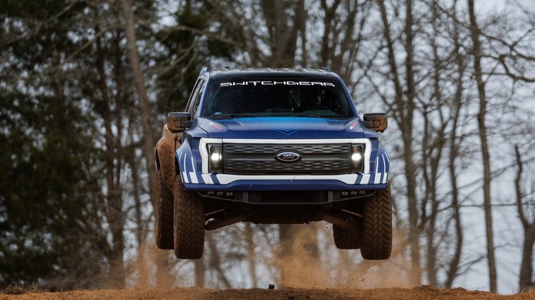 The Ford F-150 Lightning Switchgear on an offroad trail