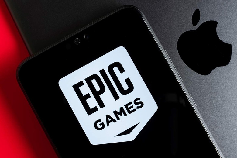 Epic Games logo on phone