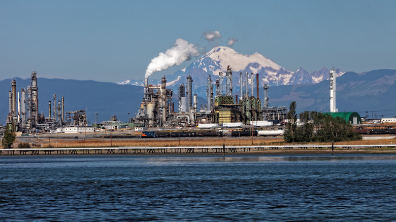 Tesoro oil refinery in Padilla Bay, Washington