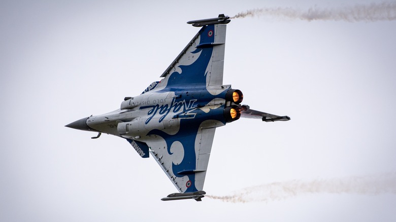 Rafale jet in flight