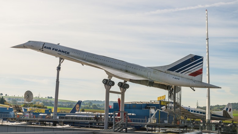 Concorde jet on display outdoors