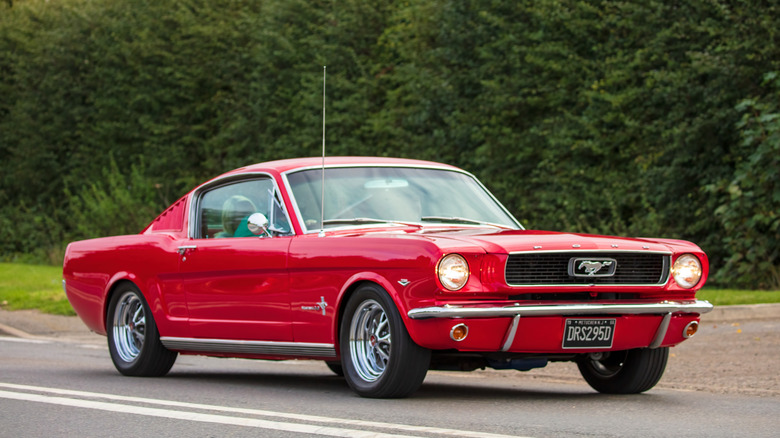 1966 Ford Mustang, a typical front-engine car