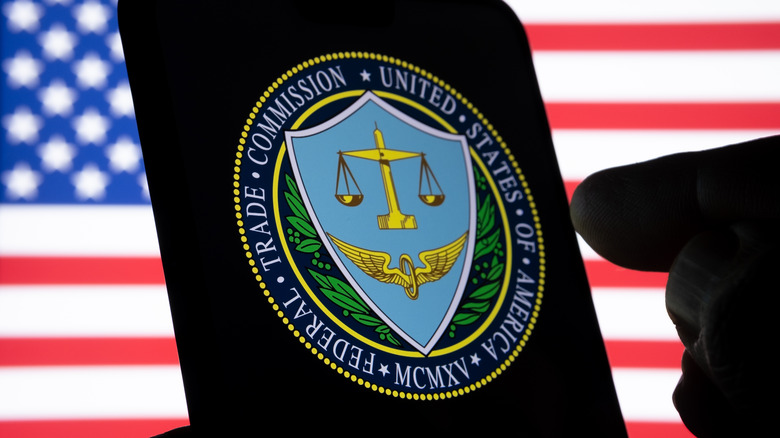 FTC logo in front of an American flag