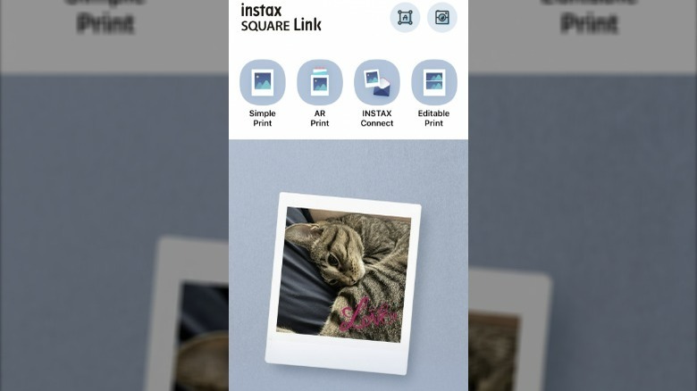 Fujifilm INSTAX Square Link app screenshot