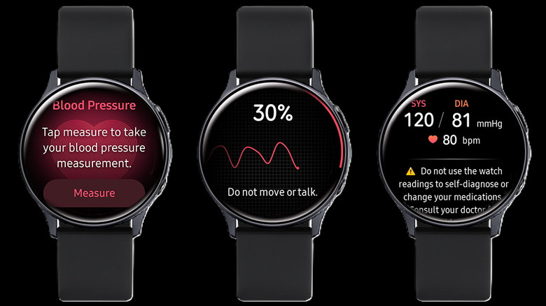 Blood pressure monitoring on Samsung Galaxy Watch