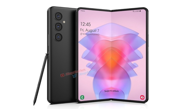 Concept render of the Samsung Galaxy Z Fold 4.