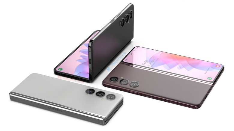 Artistic renders of the upcoming Samsung Galaxy Z Fold 4.