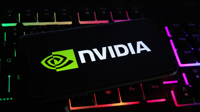 NVIDIA logo on phone