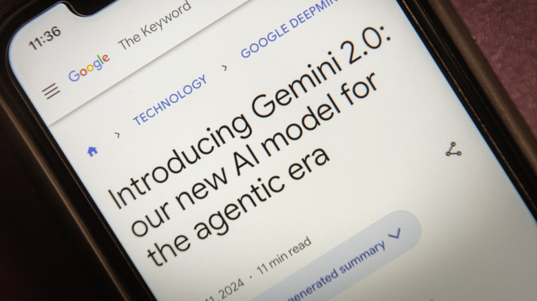 Press release for Gemini 2 displayed on iPhone