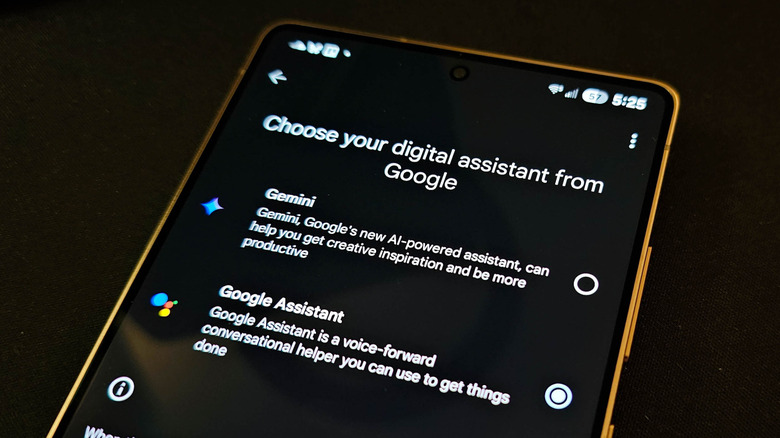 Assistant selection settings on Android