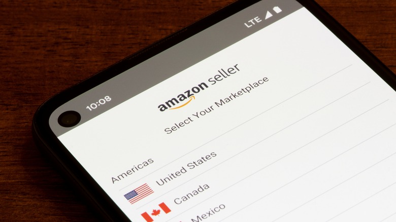 Amazon Seller page smartphone