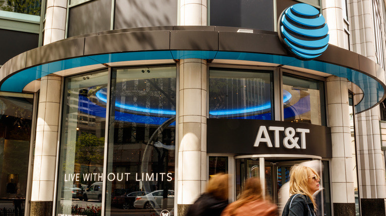 AT&T storefront with logo