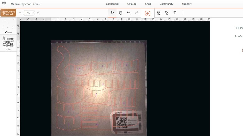 screenshot of glowforge app