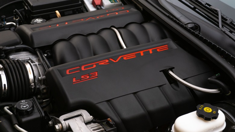 Chevrolet Corvette LS3 engine bay 