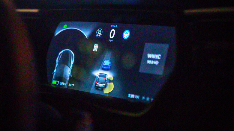 Tesla autopilot screen