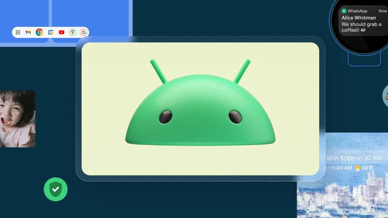 3D Android logo robot head