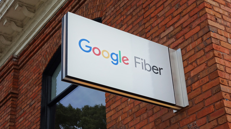 Google Fiber sign on building