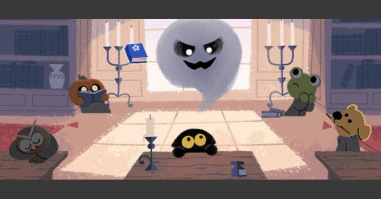 The Adorable Cat From the Halloween Google Doodle Game Has
