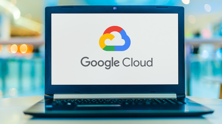 Laptop running Google Cloud
