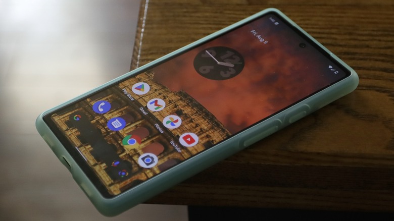 Google Pixel 6a on table