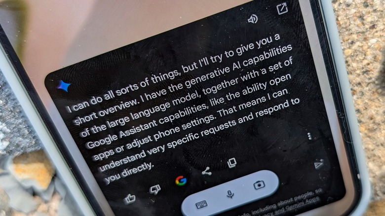 Google Pixel 9 Pro XL screen with words.