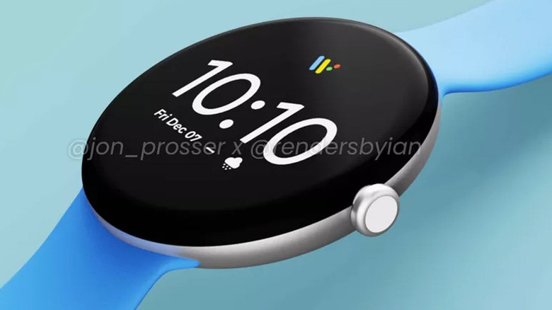 Concept 3D render of the Pixel Watch