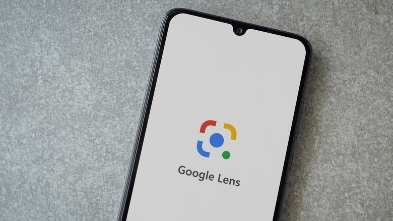 Google Lens icon on a smartphone screen