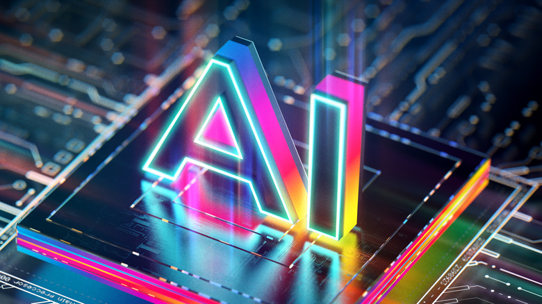 AI computer chip illustration