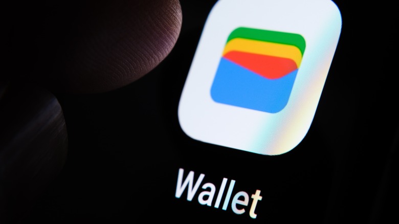 Wallet app icon on phone