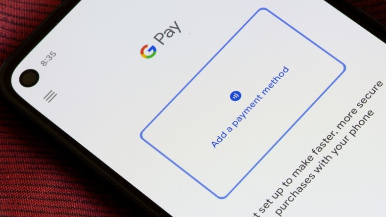 Google Pay add card screen