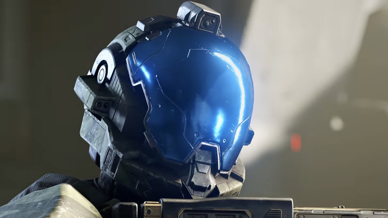 Halo Infinite character with blue visor