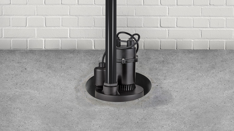 Sump pump in basement