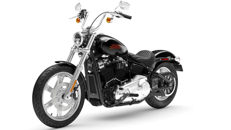 A 2024 Heritage Softail Standard on white background