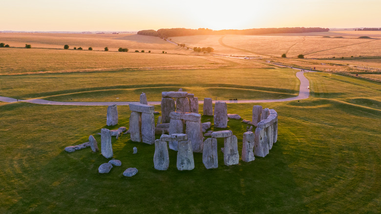 Aerial view of Stonehenge.