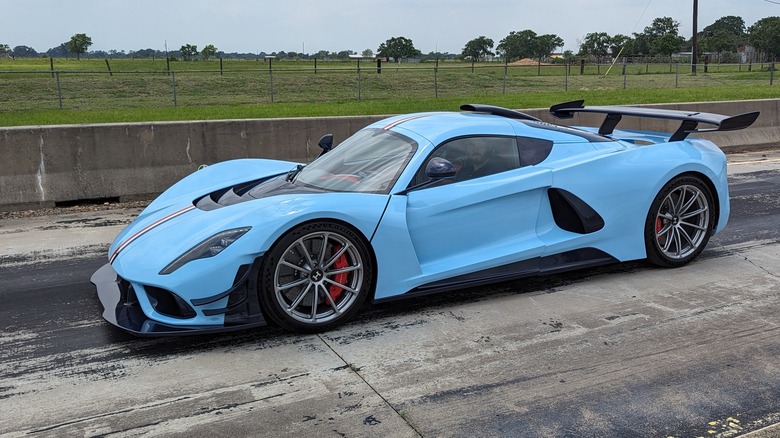 Venom F5 parked with doors down