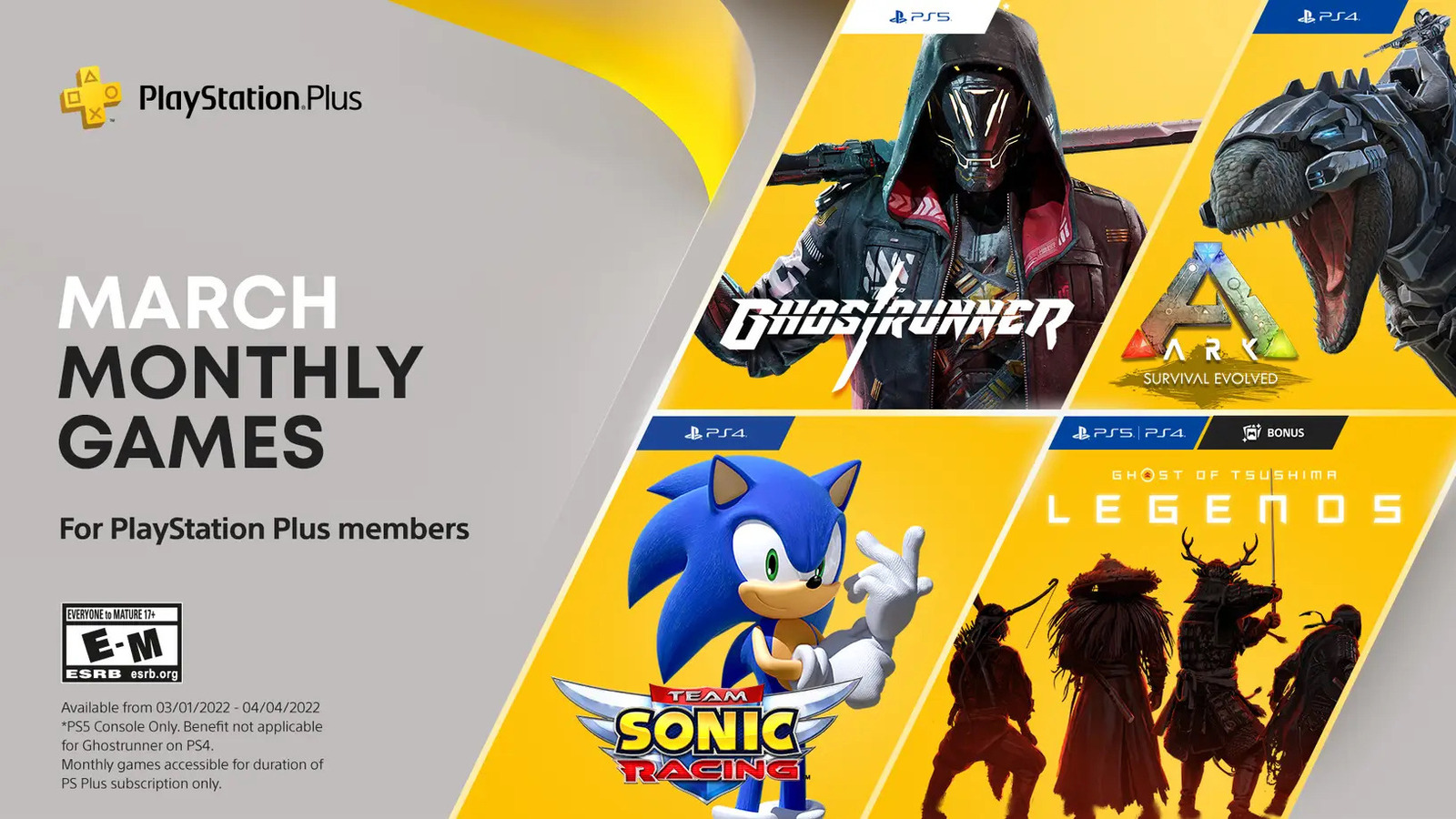 Here Are All Your Playstation Plus Games For March 2022