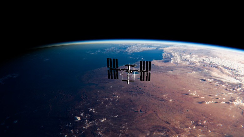 International Space Station orbiting Earth