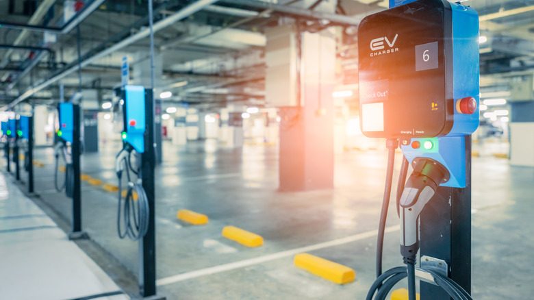 EV charging stations parking garage