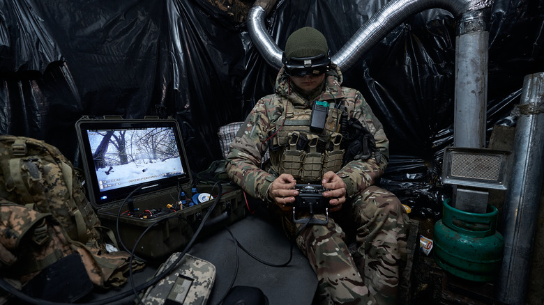 Ukrainian FPV pilot at work.