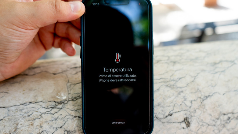 iPhone temperature warning