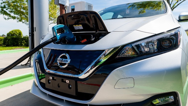 Nissan Leaf being charged