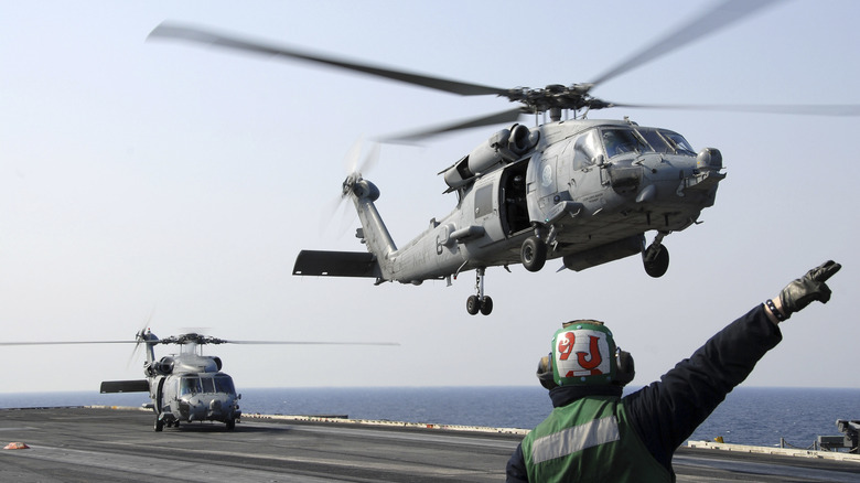 helicopter aircraft carrier operation