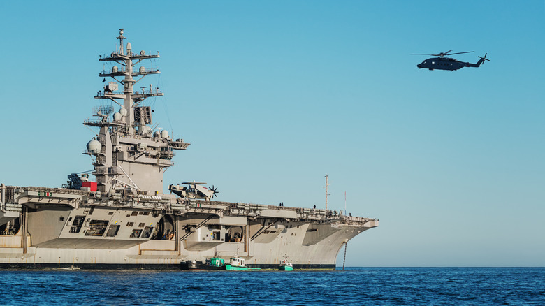 USS nimitz at sea