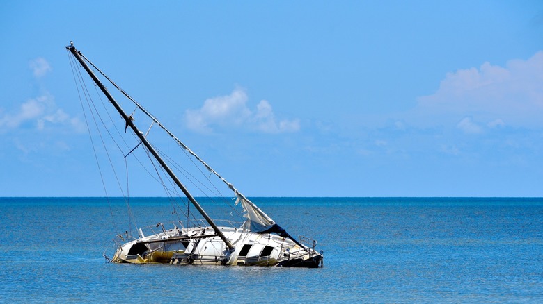 Capsizing ship