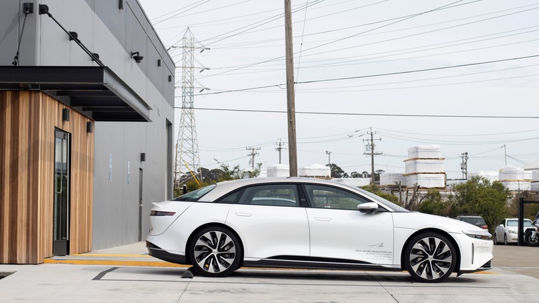 Lucid Air electric car side view