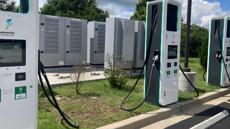 Electrify America charging station at Walmart 