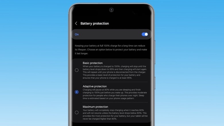 Samsung's battery protection feature